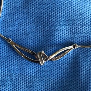 Sterling 925 dragonfly diamond necklace